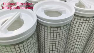 Cartuccia filtrante resistente alle alte temperature con gabbia esterna in acciaio inossidabile e tappi terminali rinforzati