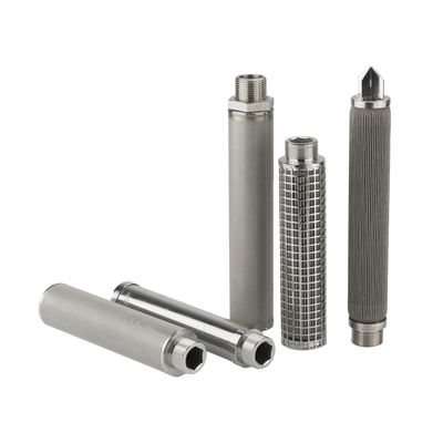 Cartuccia filtrante metallica serie PHSV con nervatura a saldatura a spirale e filo a forma di V per filtrazione ad alta resistenza