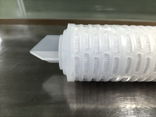 Cartuccia di filtro a piegatura PES personalizzata con membrana PES per filtrazione di liquidi chimici ad alto flusso e ad alta purezza