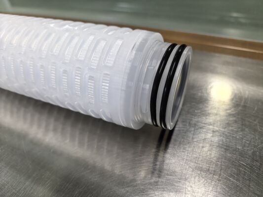 Cartuccia di filtro a piegatura PES personalizzata con membrana PES per filtrazione di liquidi chimici ad alto flusso e ad alta purezza